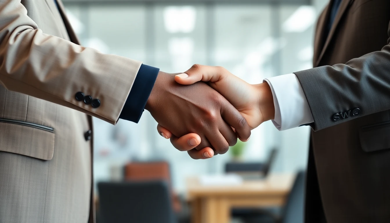 Pessoas apertando as mãos